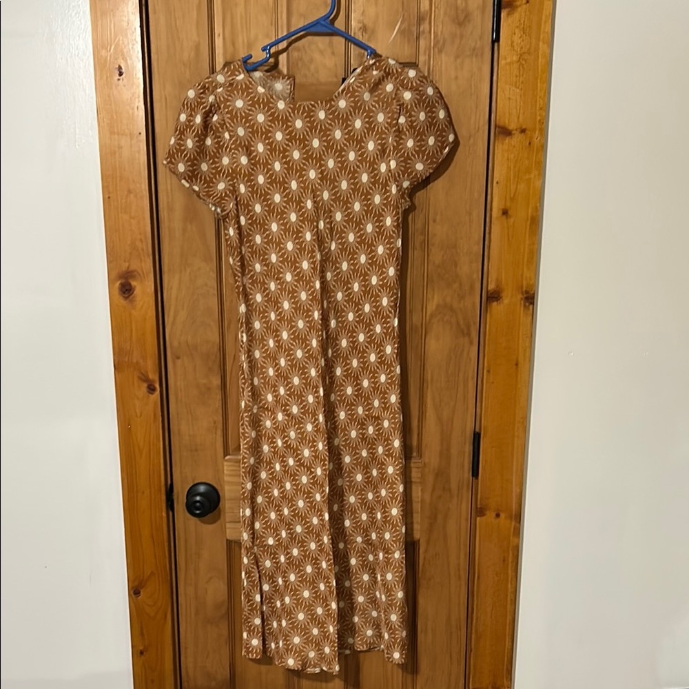 J CREW SIZE 4 Elegant Brown Patterned Dress